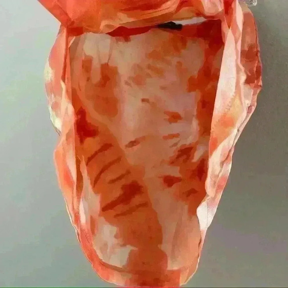 Pretty Little Thing NWT Orange Tie Dye Mini Skirt with slits size 2 - Picture 12 of 14